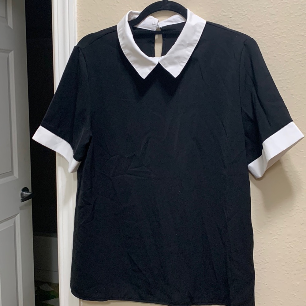 Shein Wednesday Adams top